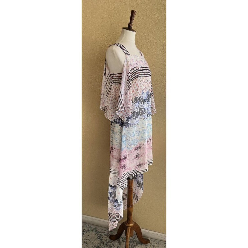 BCBGMAXAZRIA Womens Aaric Floral Hi Lo Asymmetrical Dress Size XS - Picture 7 of 11